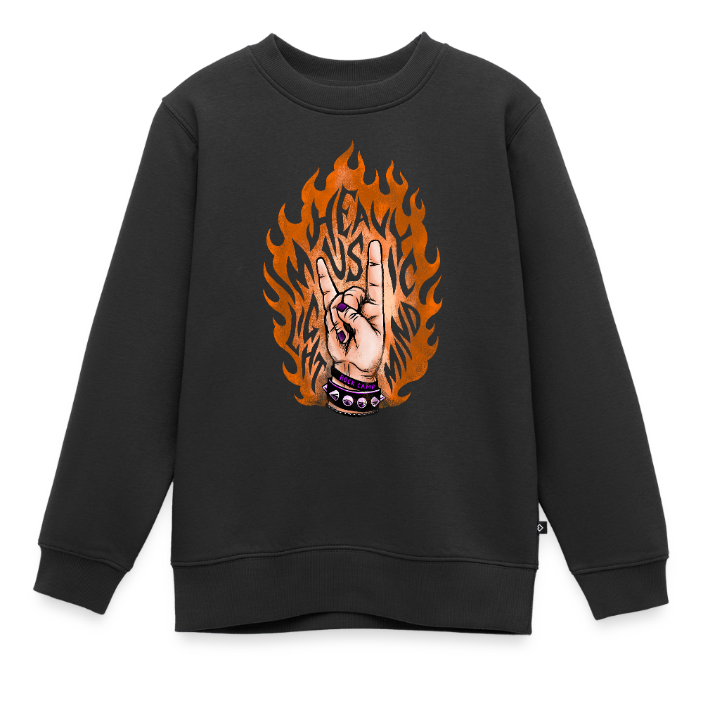 Fired up - Lasten premium-collegepaita - musta