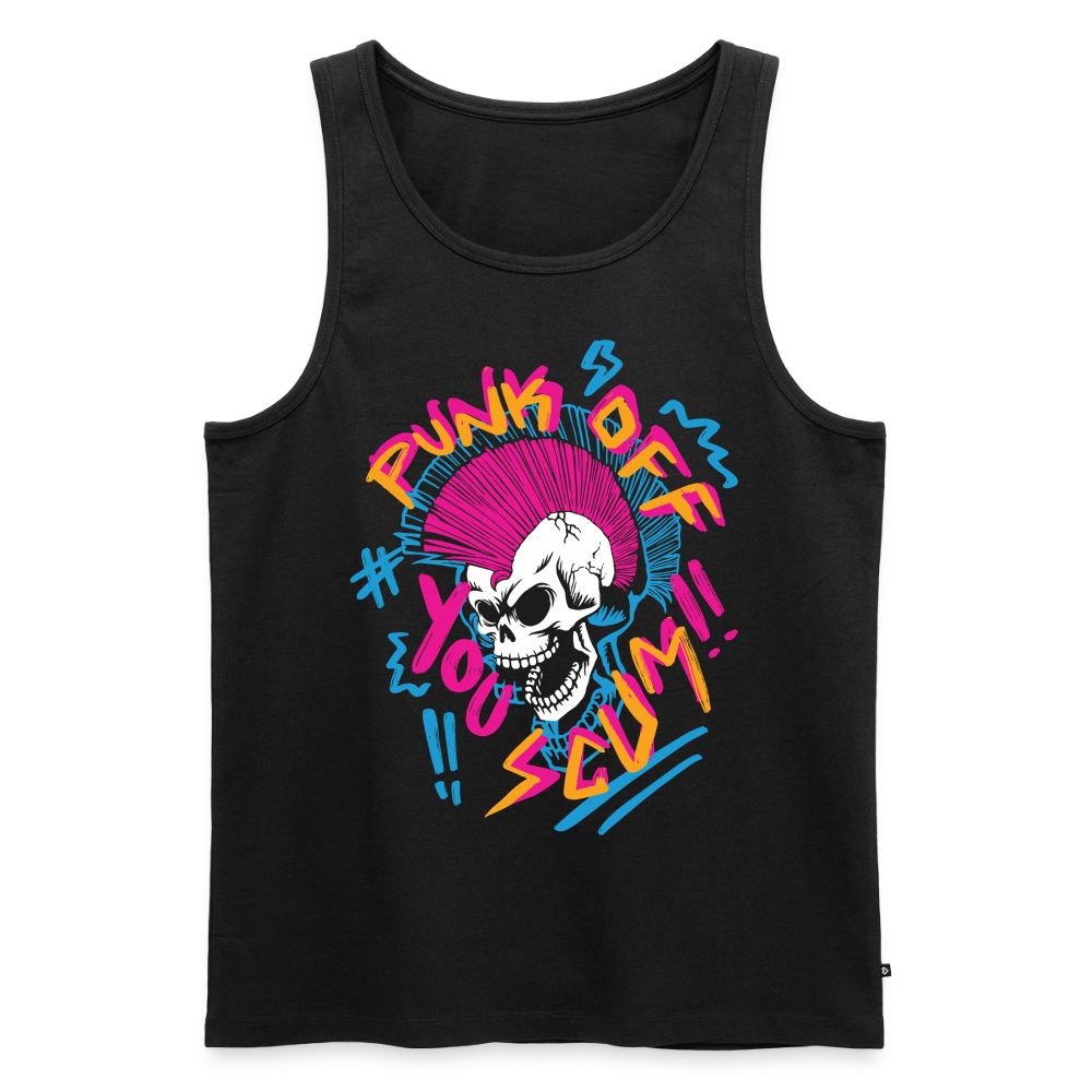 Punk off - Miesten hihaton paita - musta