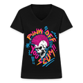 Punk off - Naisten v-aukkoinen t-paita - musta