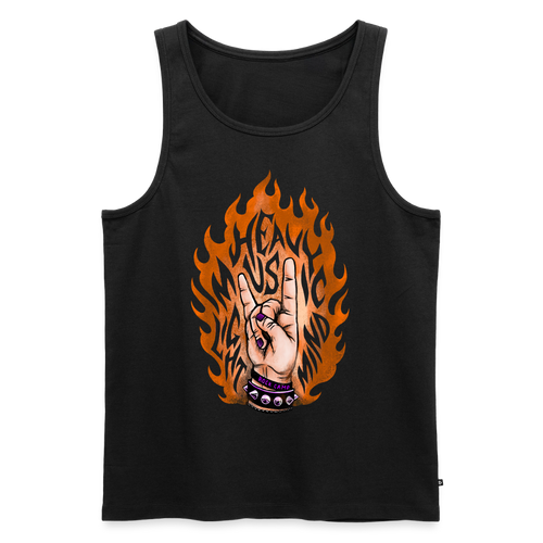 Fired Up - Miesten hihaton paita - musta