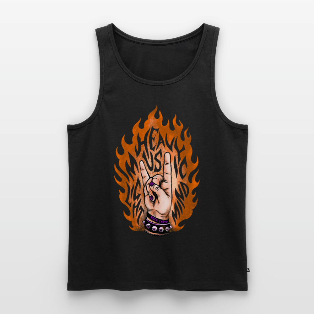 Fired Up - Miesten hihaton paita - musta