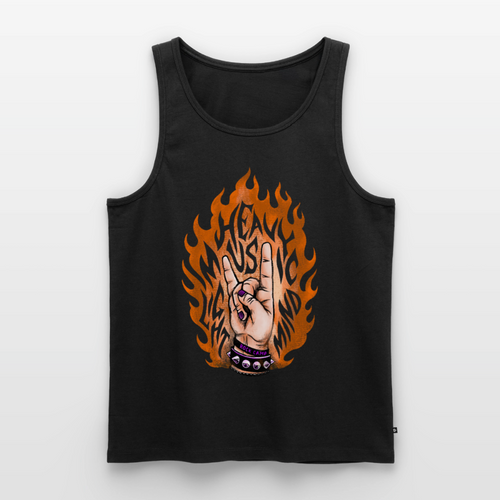 Fired Up - Miesten hihaton paita - musta