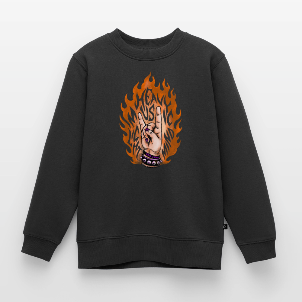 Fired up - Lasten premium-collegepaita - musta