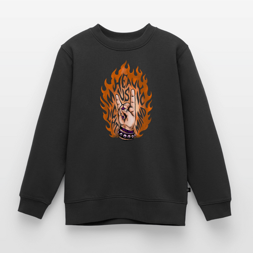 Fired up - Lasten premium-collegepaita - musta