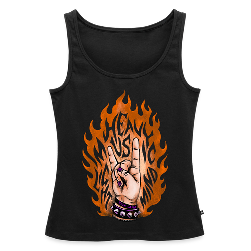 Fired Up - Naisten premium hihaton toppi - musta