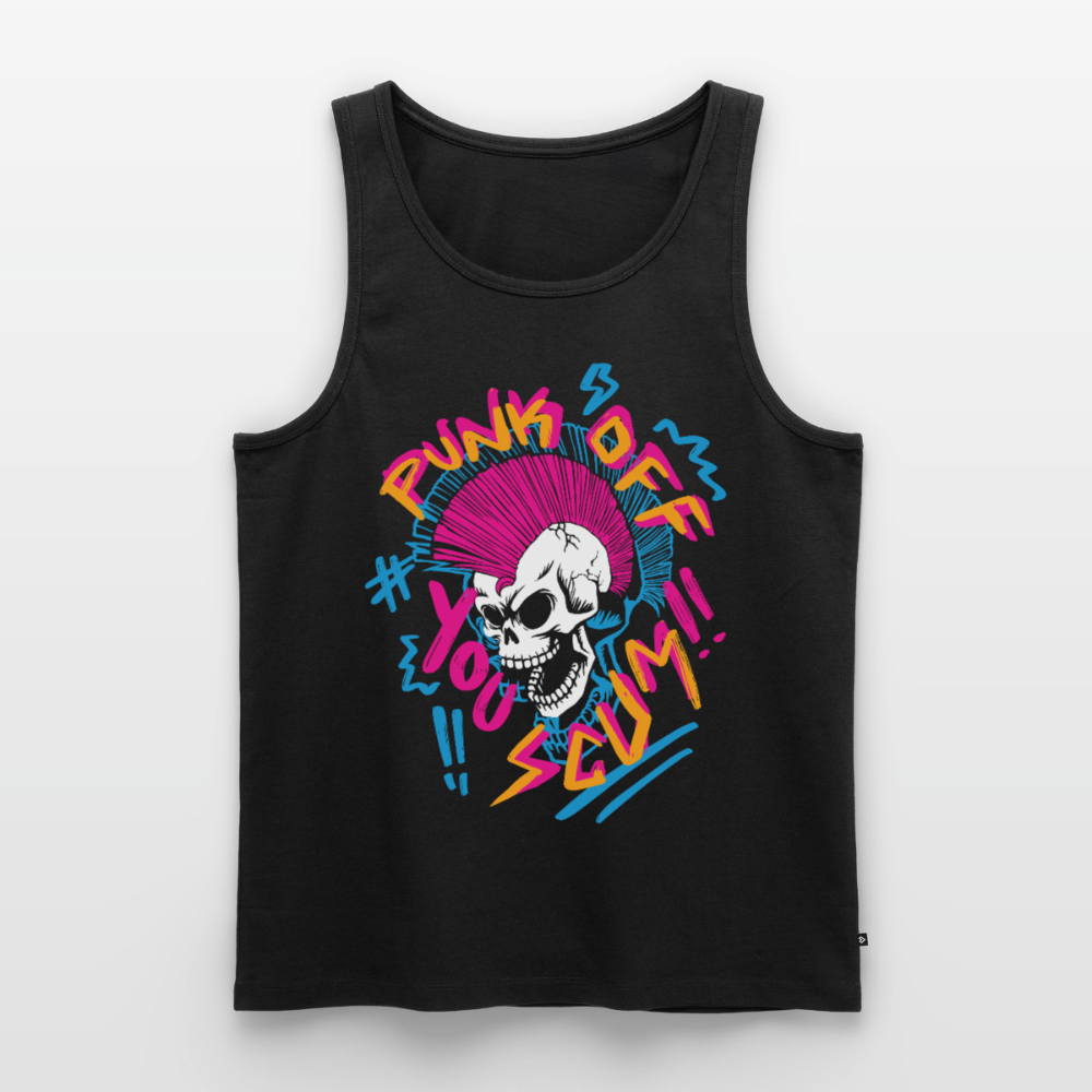 Punk off - Miesten hihaton paita - musta